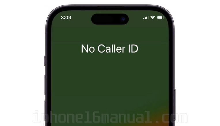 no caller id iphone