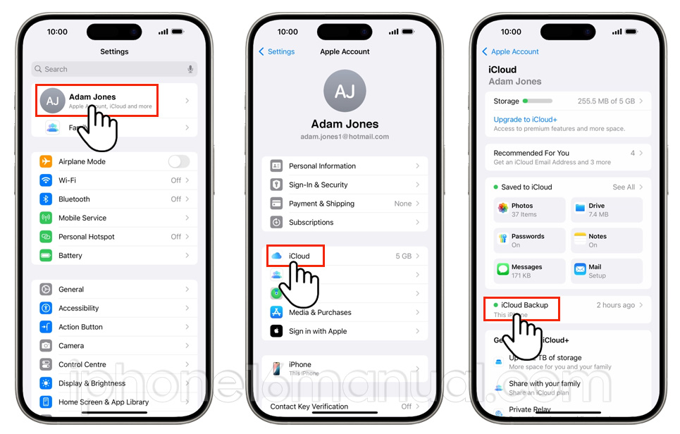 iphone 16 icloud back up