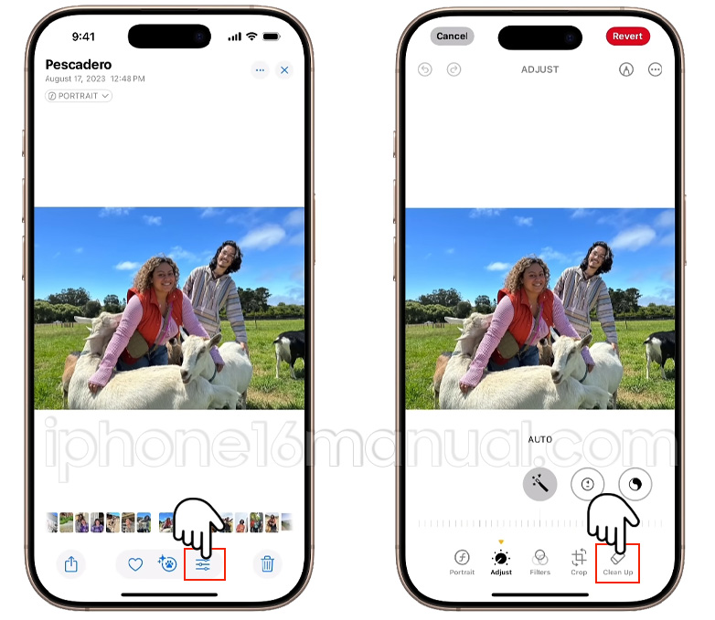 access clean up on iphone 16