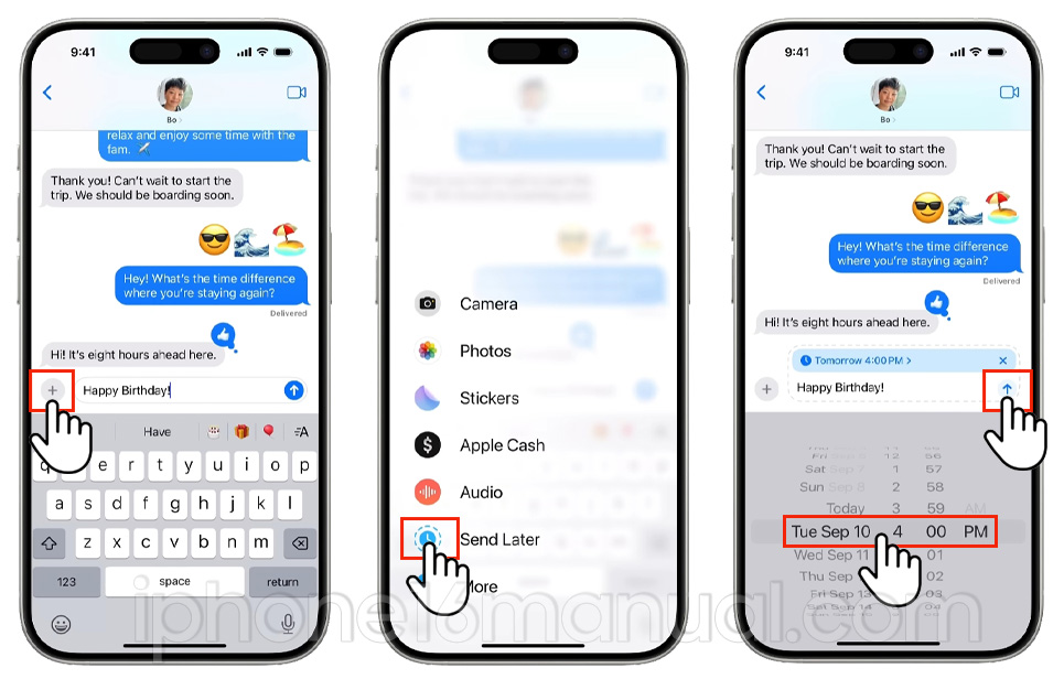 iphone 16 scheduling message