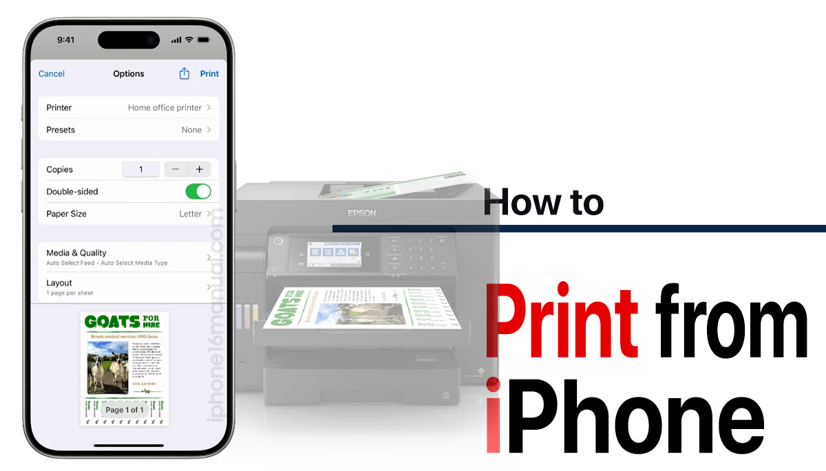 print from iphone 16