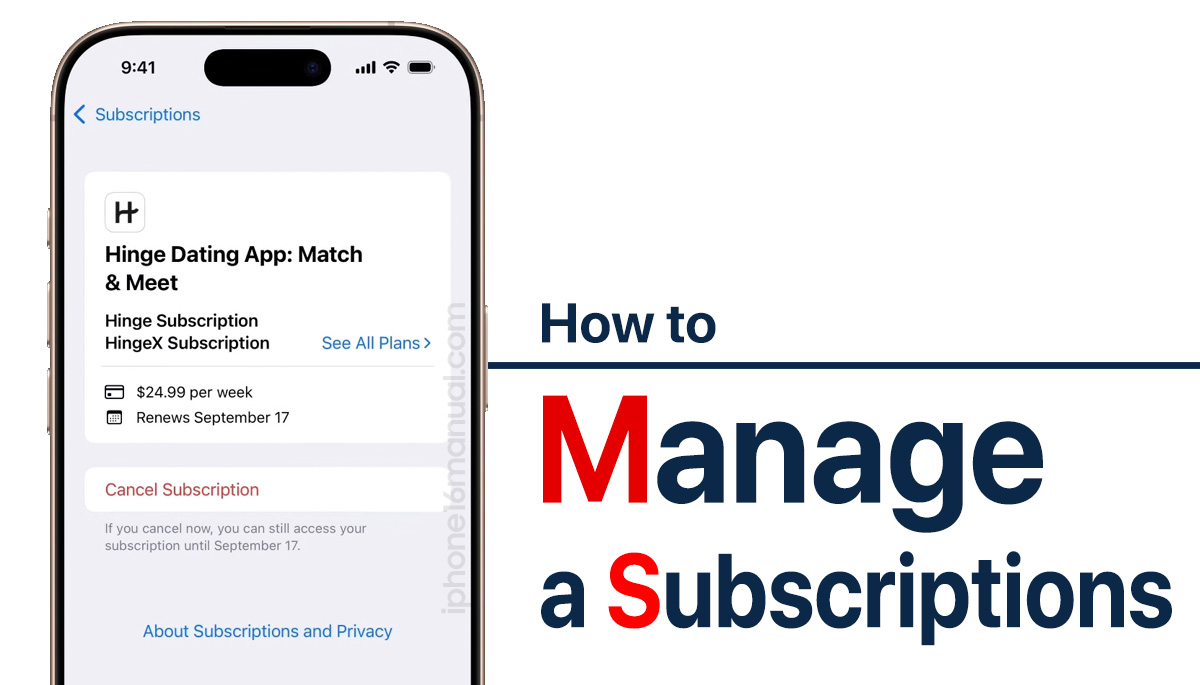 cancel subscription on iphone 16