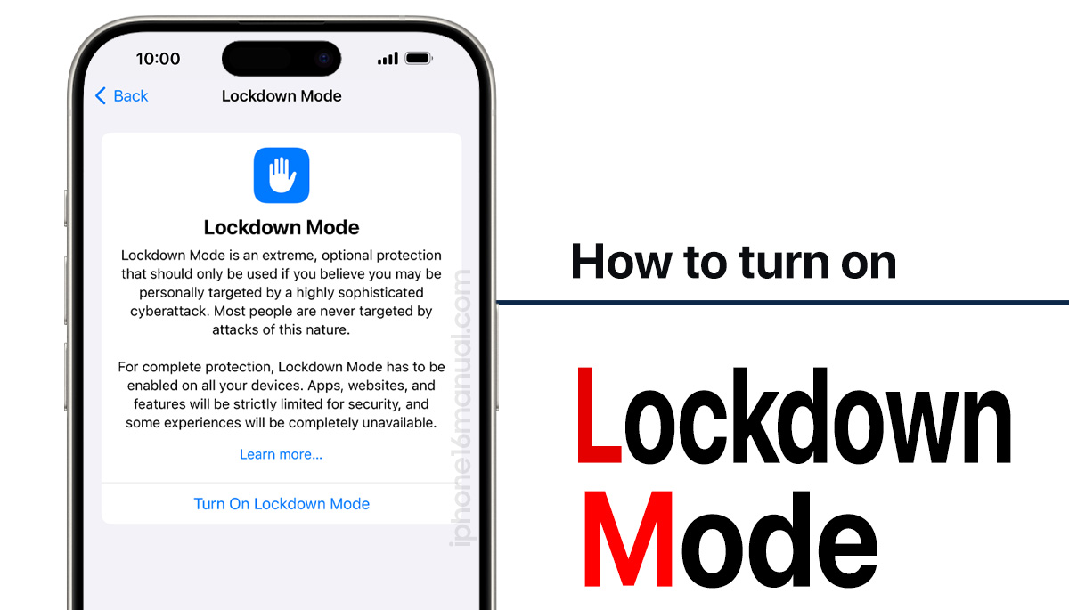 lockdown mode on iphone 16