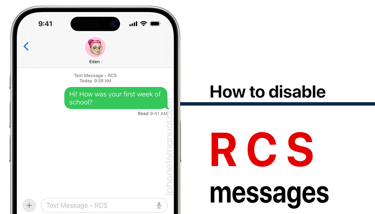 turn off rcs on iphone 16